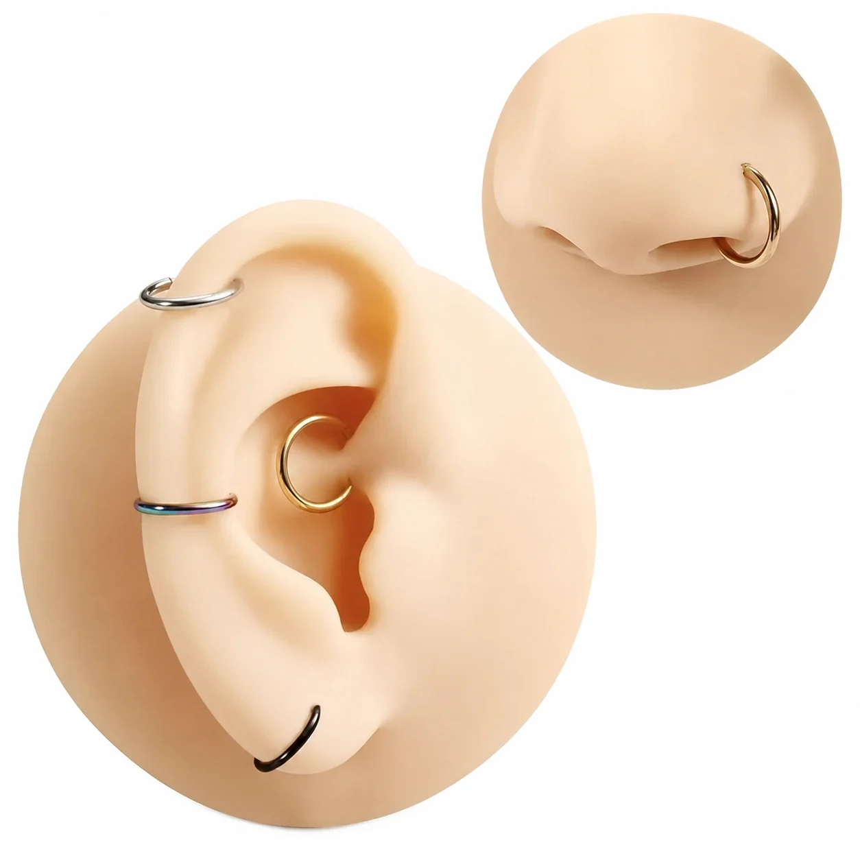Sleek 316 Stainless Steel Seamless Hoop Earrings