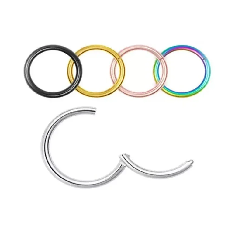 Sleek 316 Stainless Steel Seamless Hoop Earrings