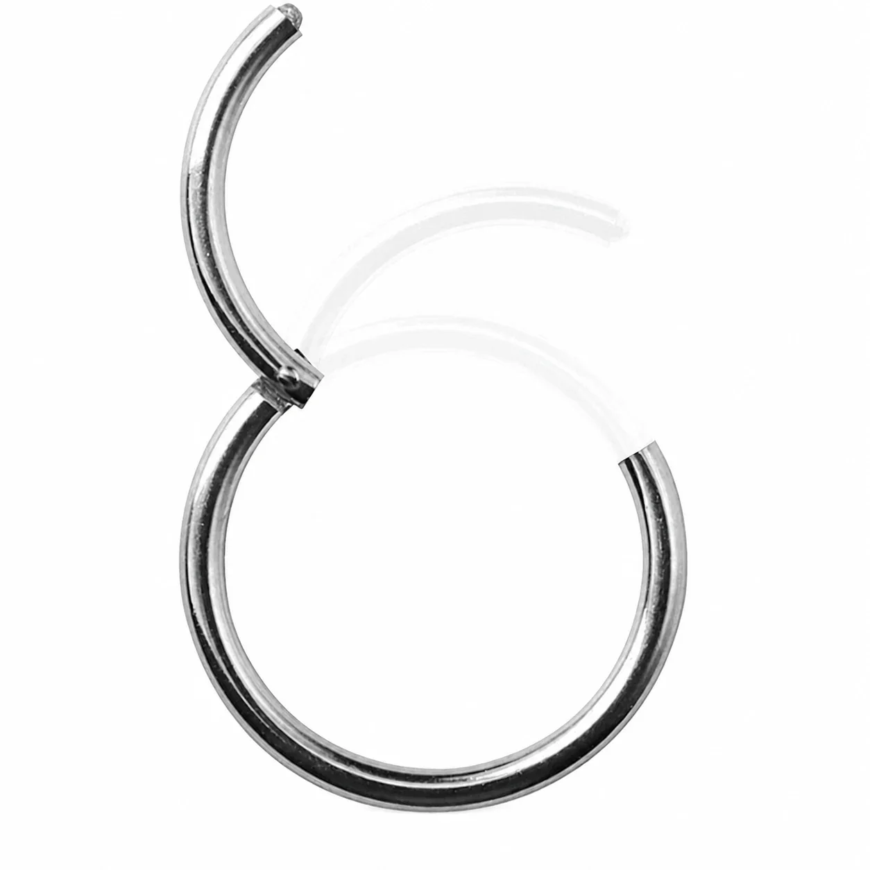 Sleek 316 Stainless Steel Seamless Hoop Earrings - Steel