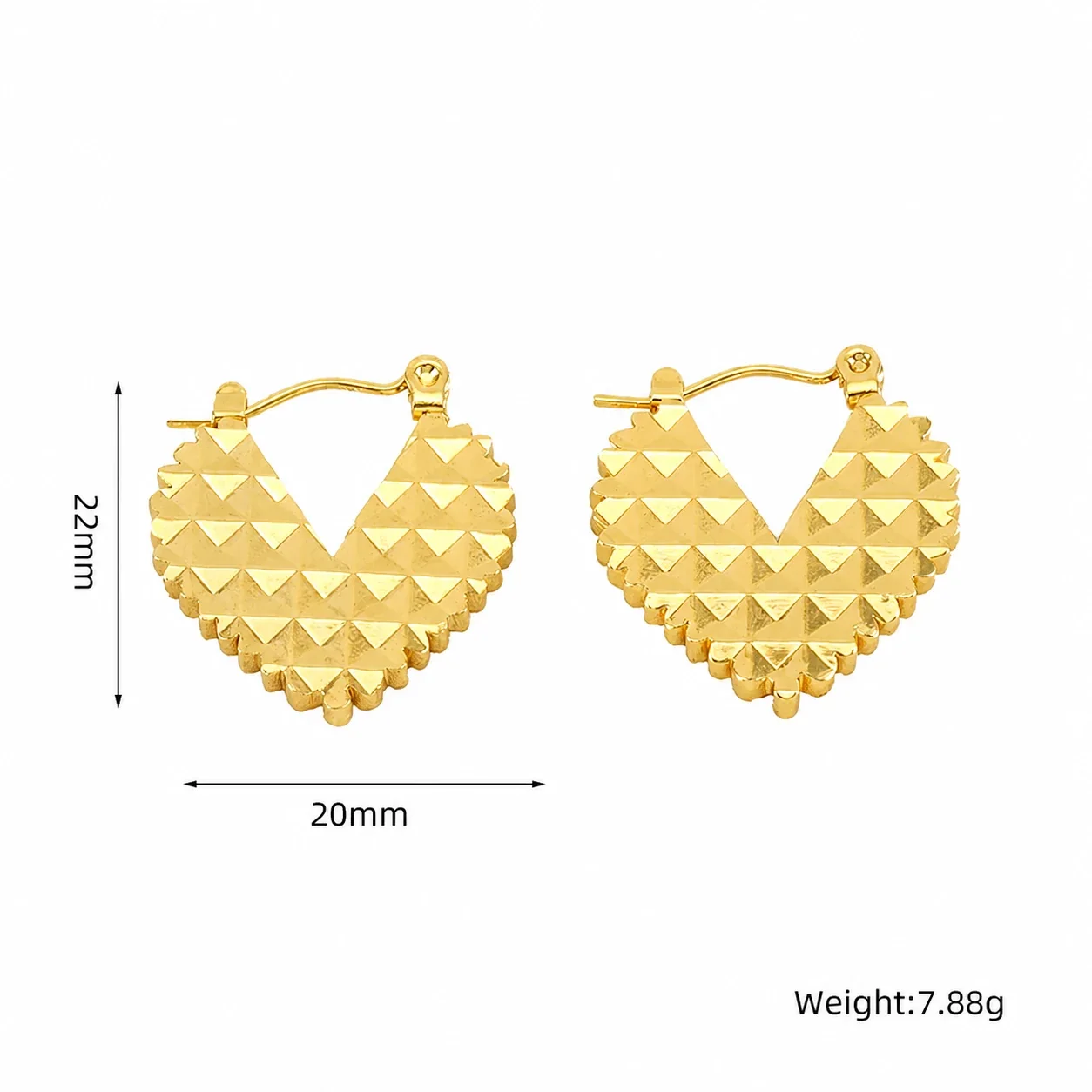 Bold 18K Gold-Plated Textured Geometric Hoop Earrings - Gold Style