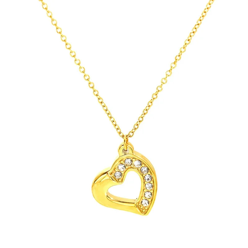 Delicate 18K Gold-Plated Heart, Bow & Cable Chain Necklace