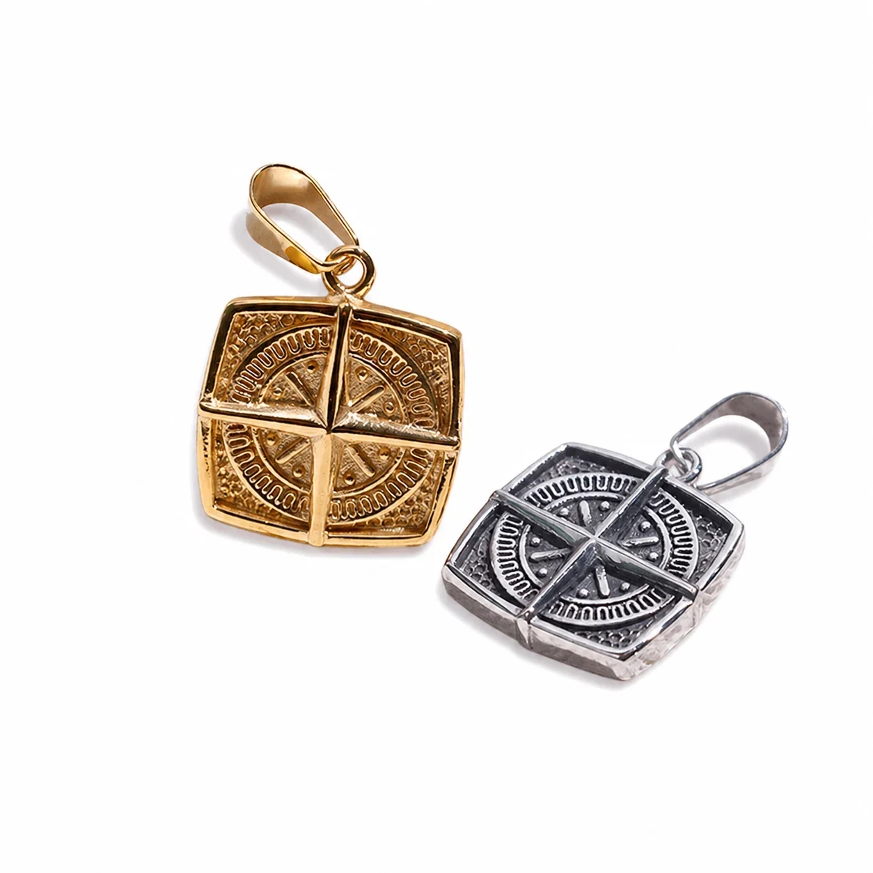 Angular 316 Stainless Steel Compass Pendant