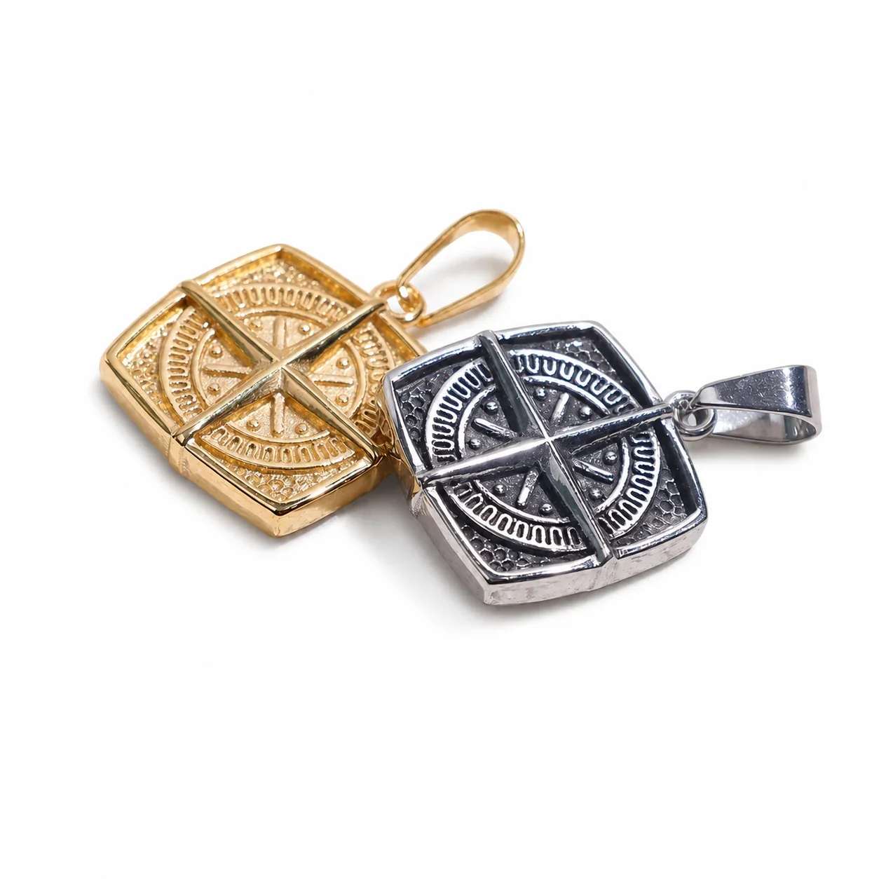 Angular 316 Stainless Steel Compass Pendant