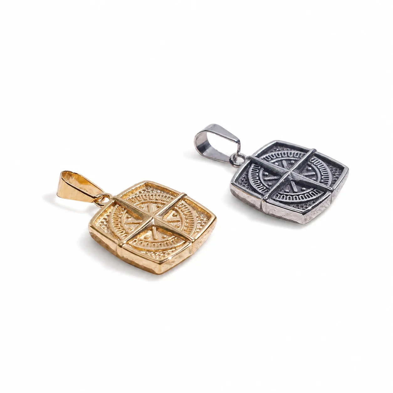 Angular 316 Stainless Steel Compass Pendant