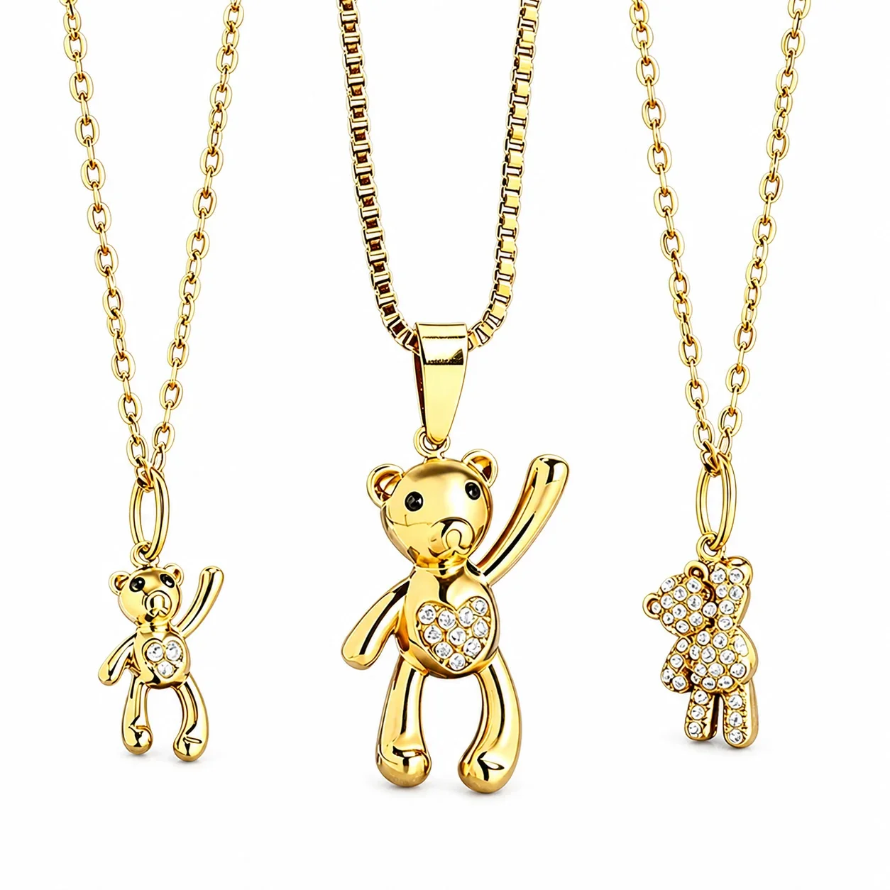 Sparkling 316 Stainless Steel CZ Initial Necklace