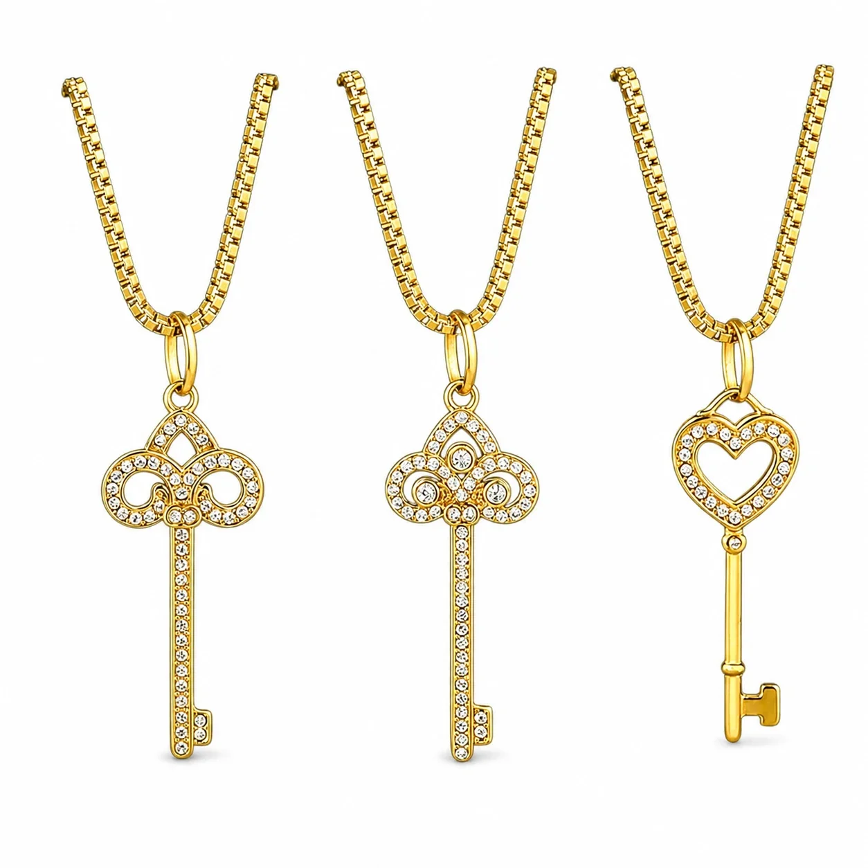 Sparkling 316 Stainless Steel CZ Initial Necklace