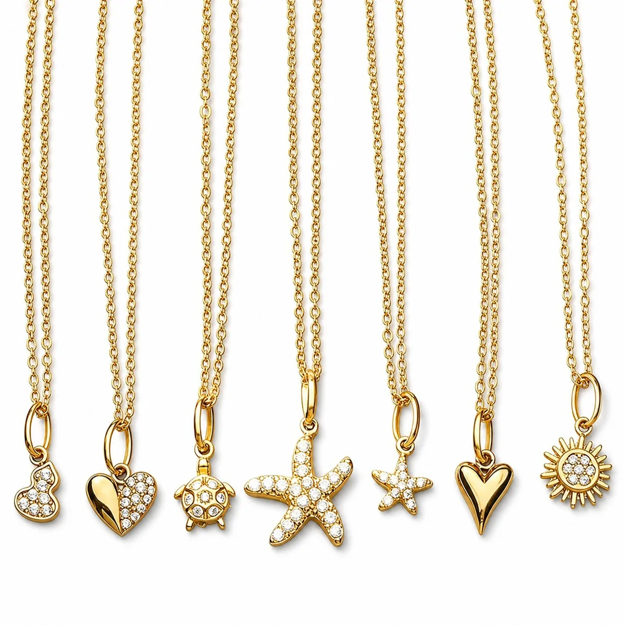 Dainty 316 Stainless Steel Starfish Pendant Necklace