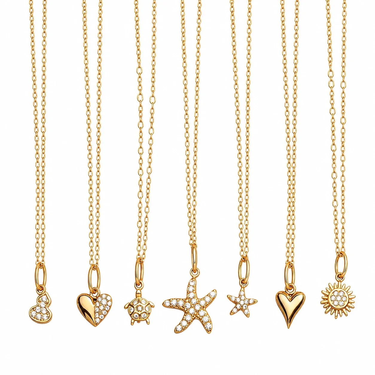 Dainty 316 Stainless Steel Starfish Pendant Necklace