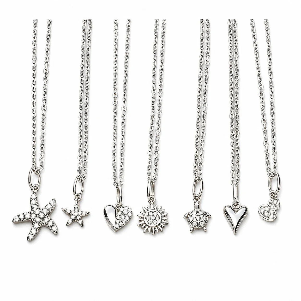 Dainty 316 Stainless Steel Starfish Pendant Necklace