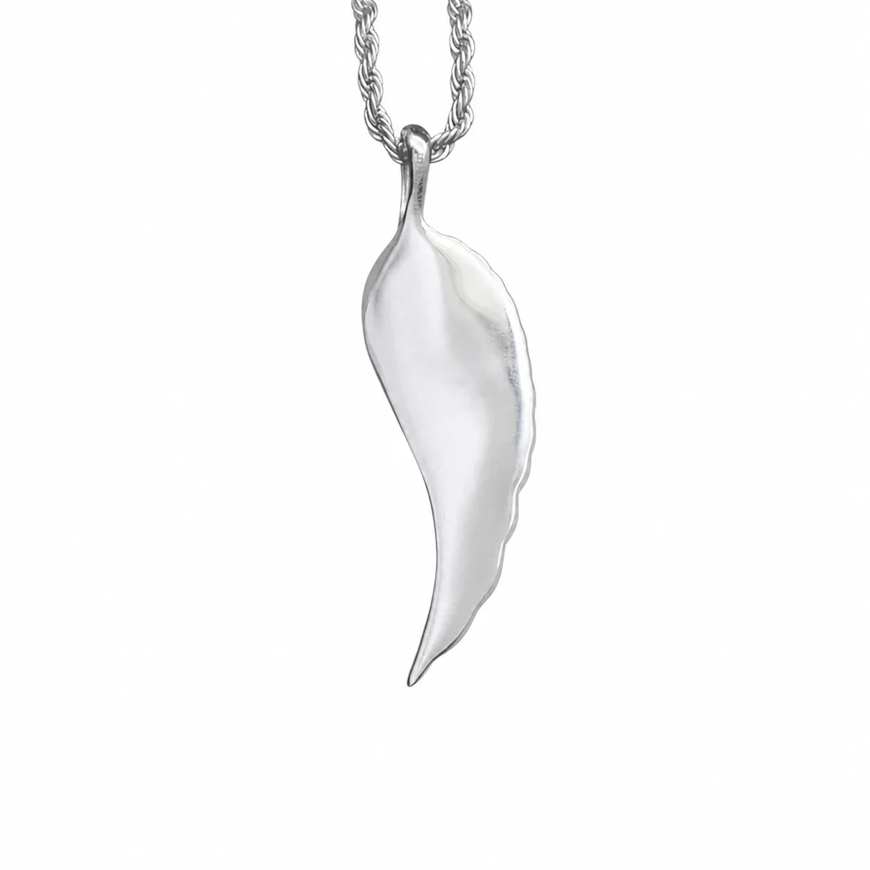Swept Wing 316 Stainless Steel Pavé Crystal Pendant