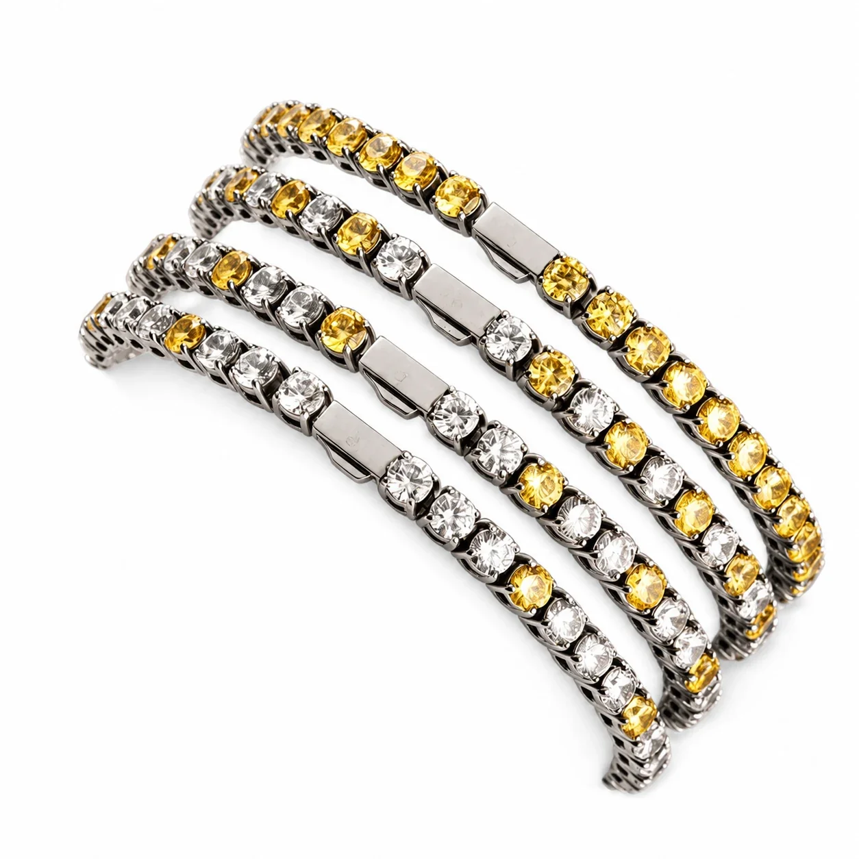 Polished 316 Stainless Steel CZ Tennis Bracelet