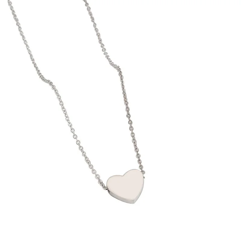 Necklace with Blank Through-Hole Heart Pendant