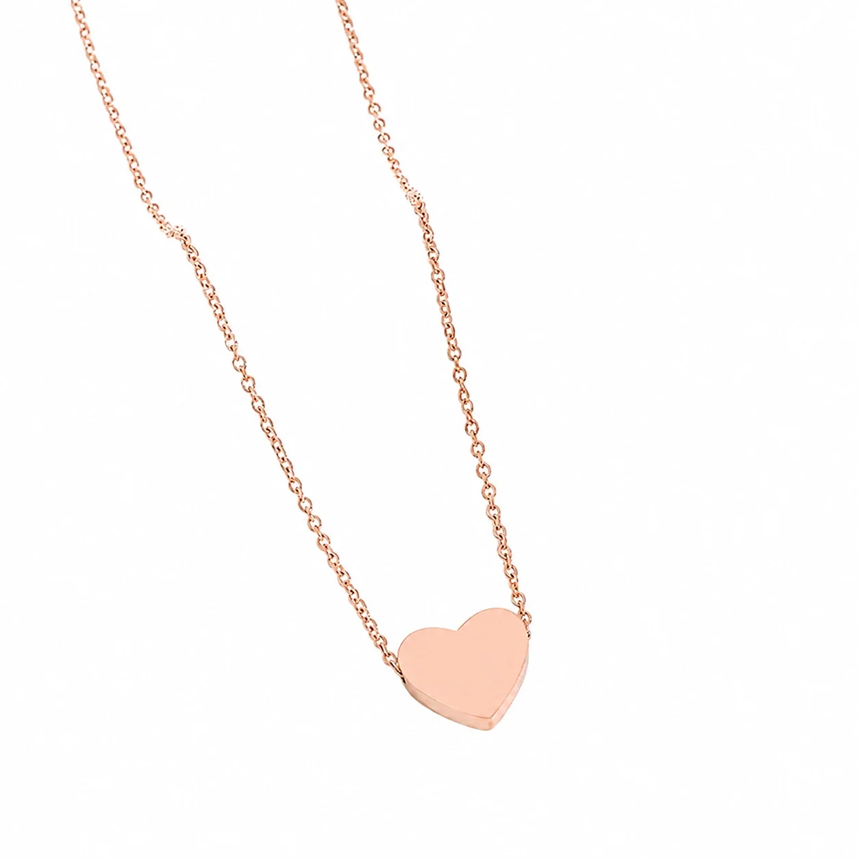 Foto del producto: Collar con colgante de corazón liso con orificio pasante