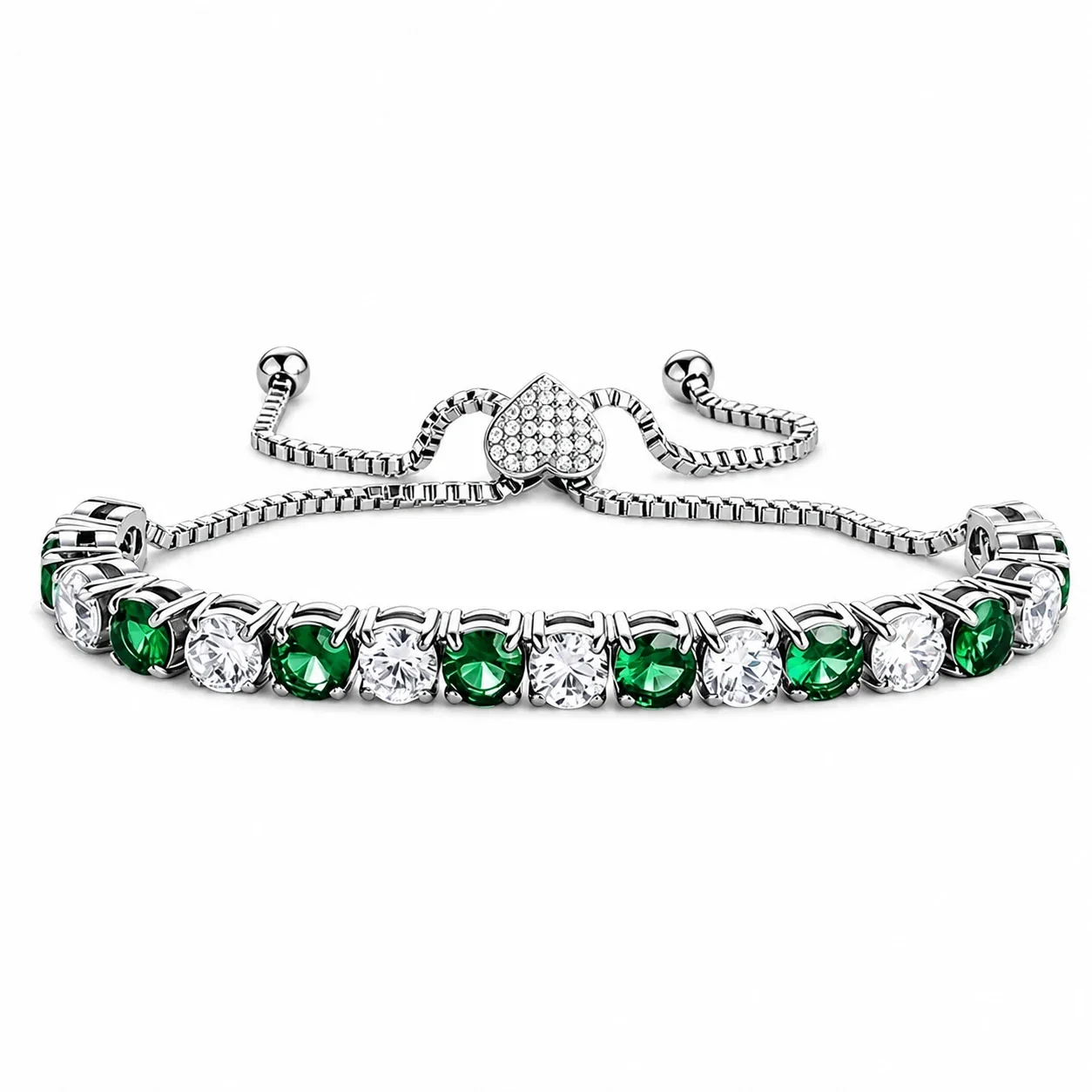Radiant 316 Stainless Steel Purple CZ Tennis Bracelet