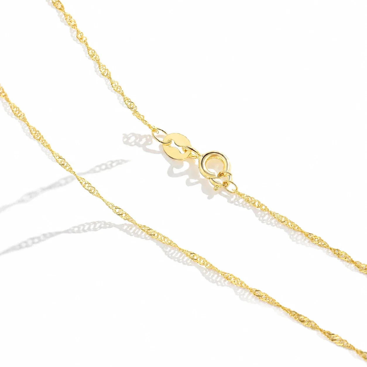 Polished Stainless Steel Twisted Rope Chain Necklace