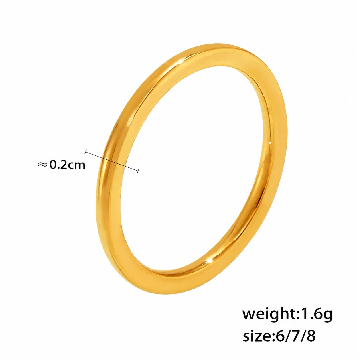 Polished Gold-Plated Slim Pavé Stacking Ring Set - Gold Pavé Slim
