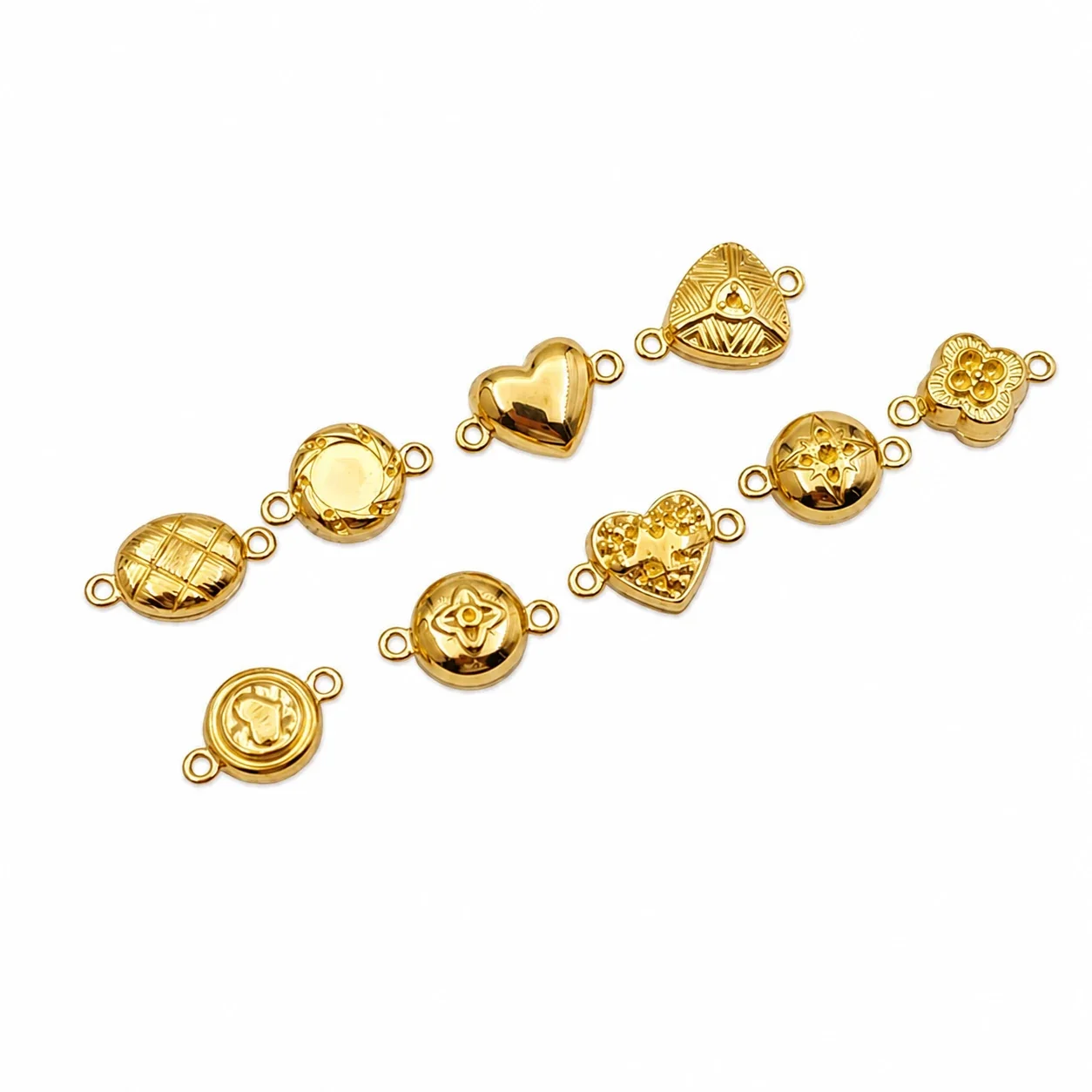 Polished 316 Stainless Steel Heart Magnetic Clasp
