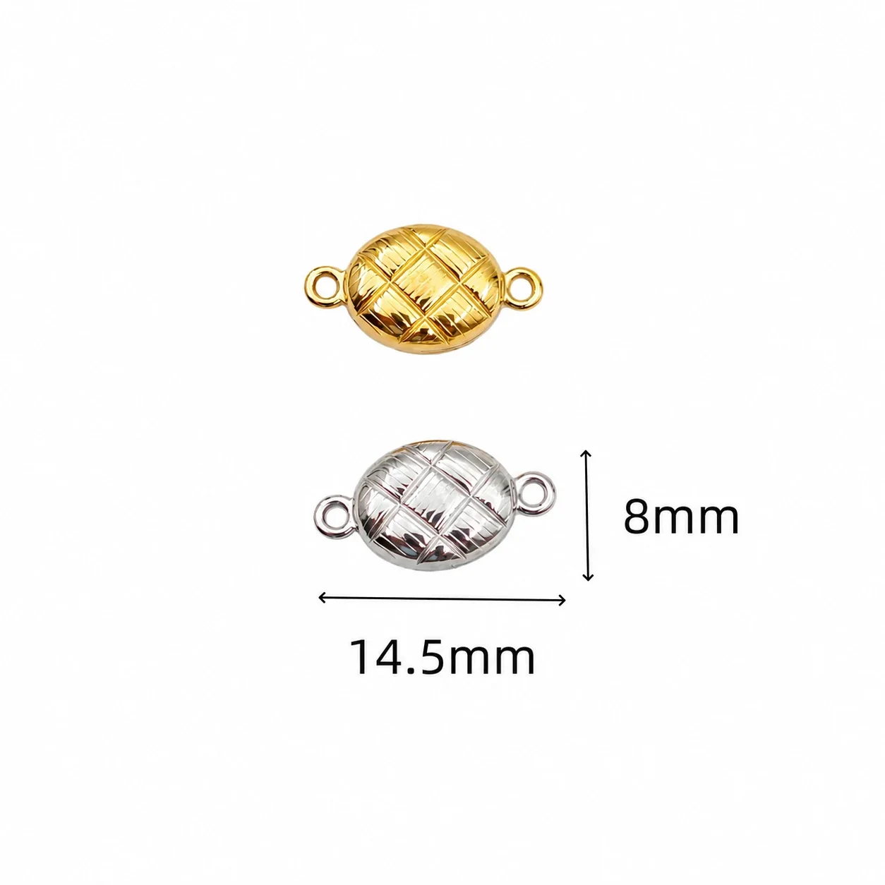 Polished 316 Stainless Steel Heart Magnetic Clasp