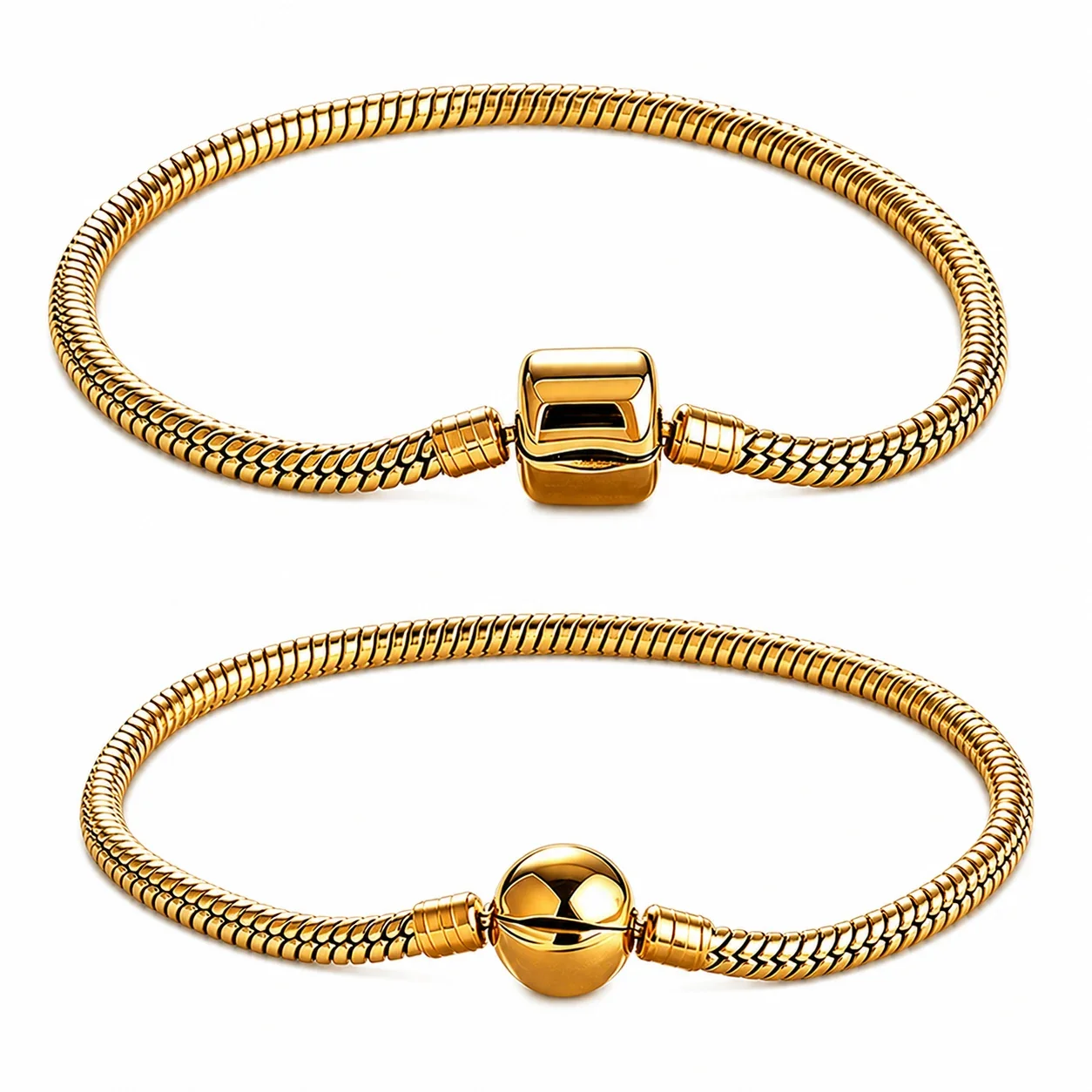 Sleek 316 Stainless Steel Snake Chain Bracelet