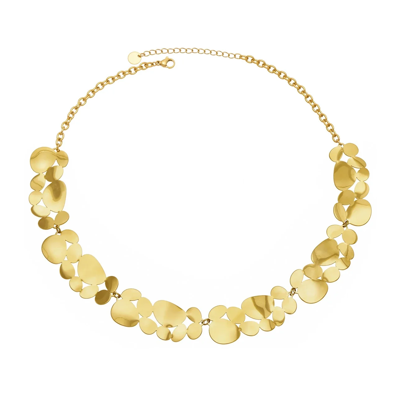 Molten Disc 18K Gold PVD 316L Stainless Steel Necklace
