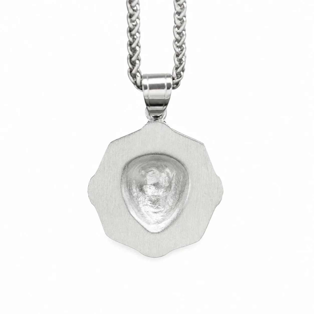 Lion Medallion 316 Stainless Steel Pavé Octagon Pendant