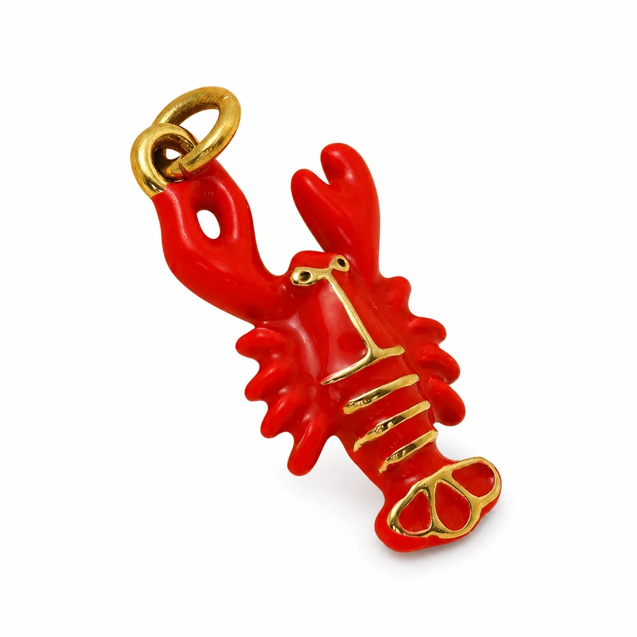 Red Lobster 316 Stainless Steel Gold PVD Charm Pendant