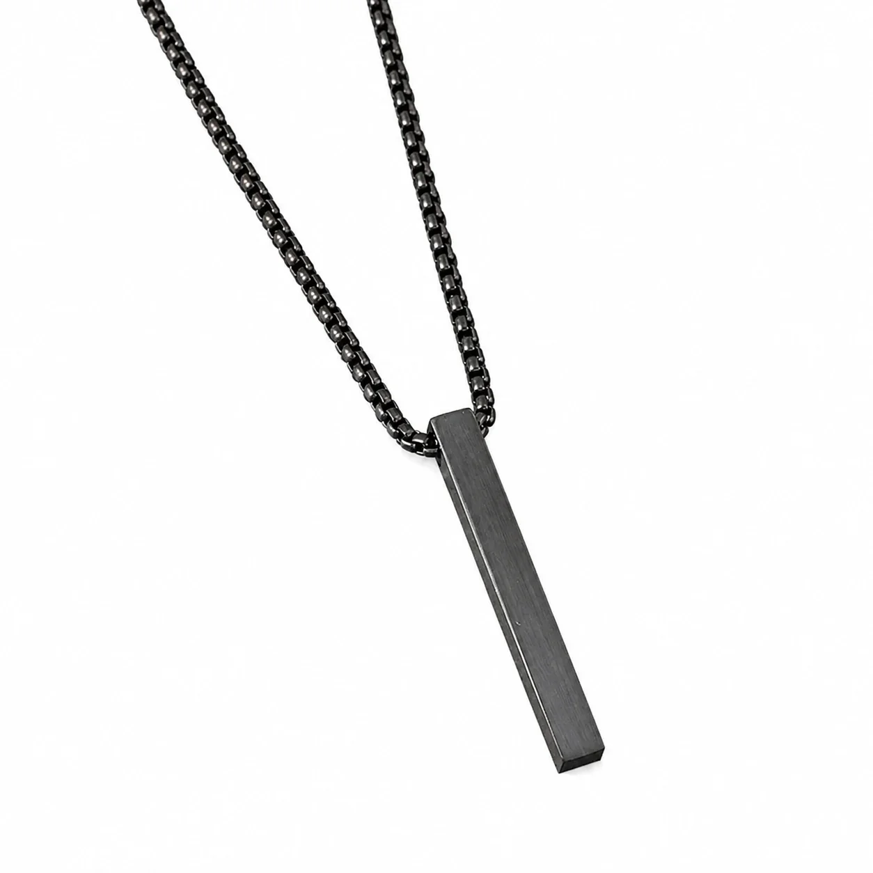 Necklace with Blank Vertical Bar Pendant