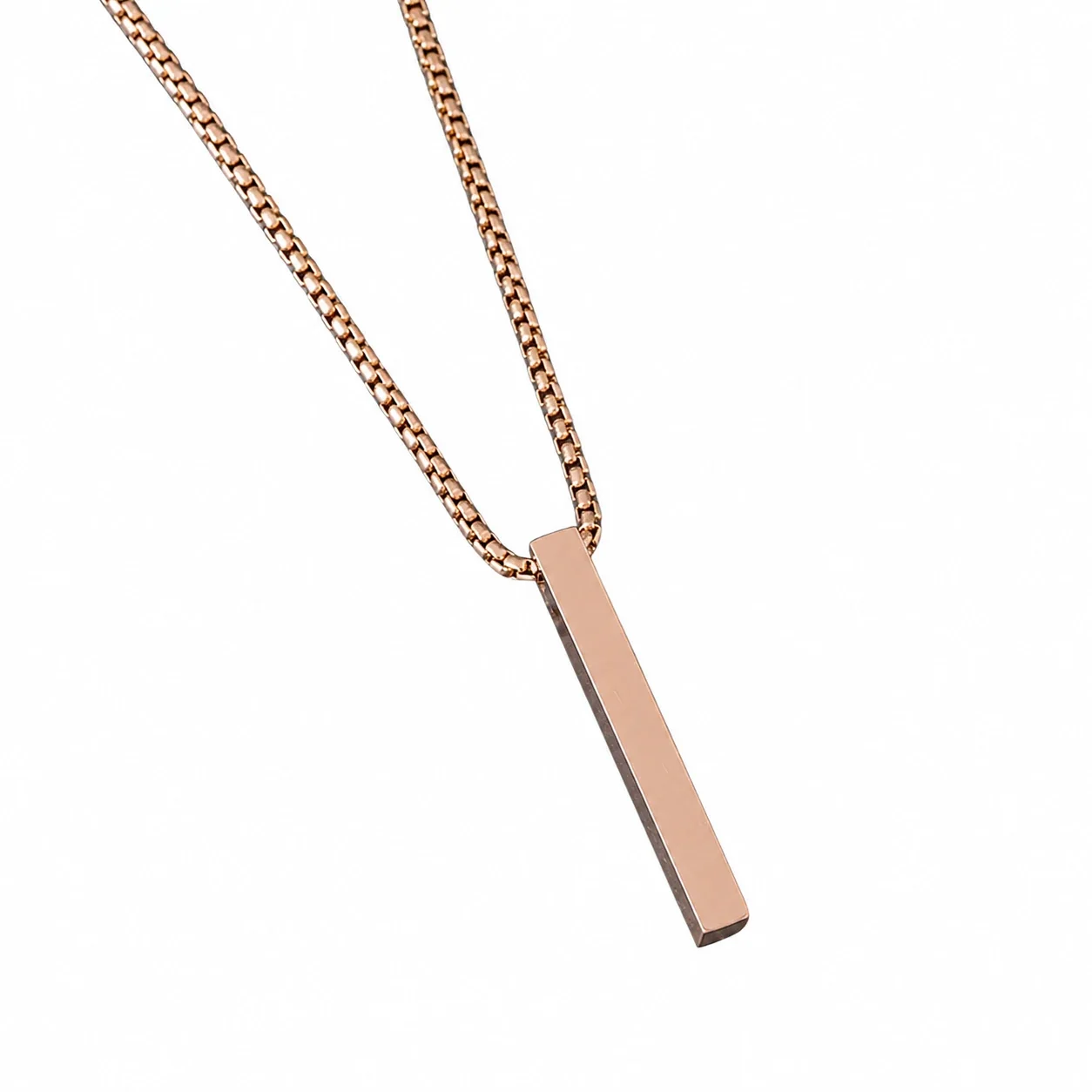 Necklace with Blank Vertical Bar Pendant