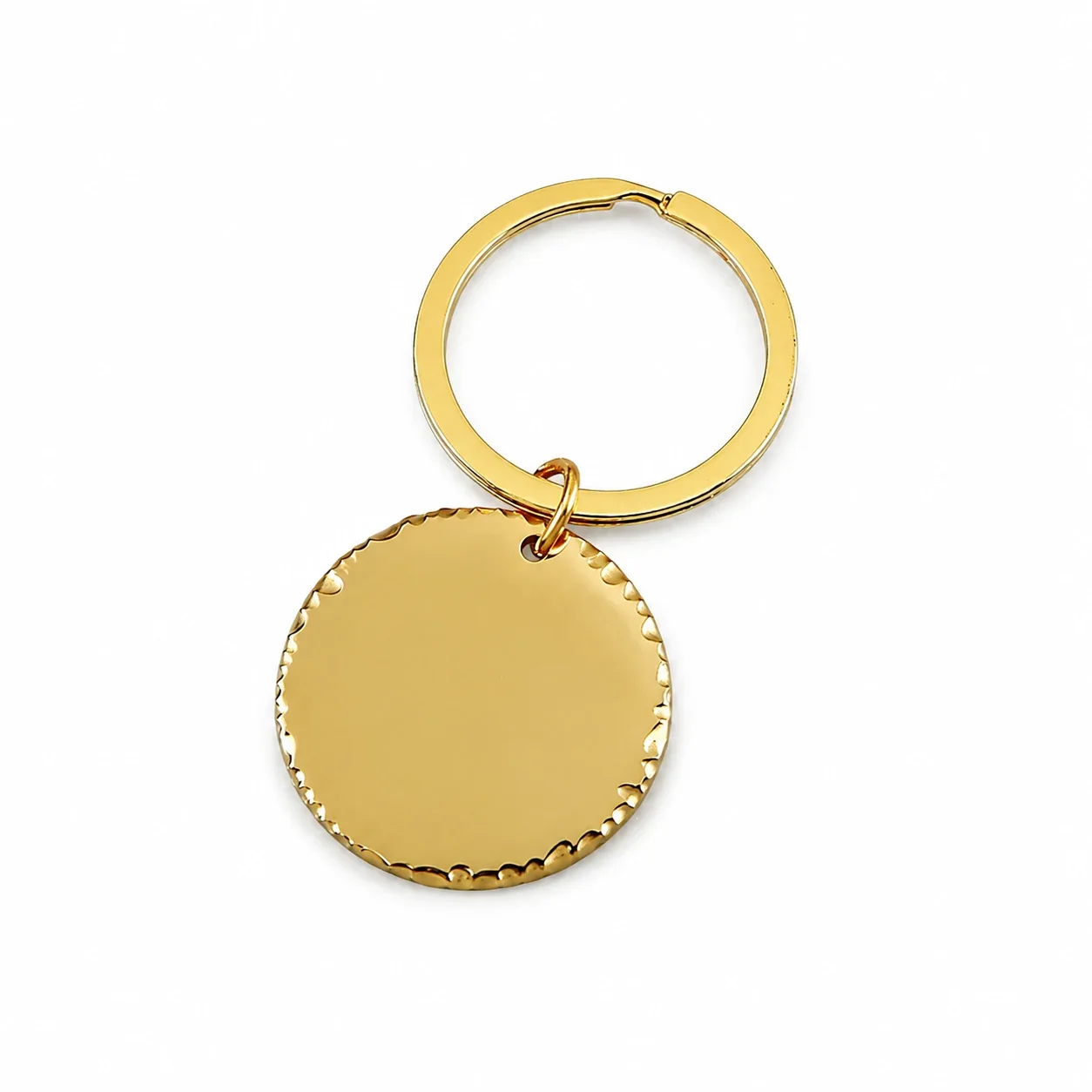 Keyring Pendant with Blank Recessed Disc