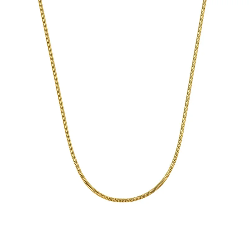 Layered Necklace Teardrop Fringe 18K Gold-Plated Stainless Steel - Gold Teardrop Fringe