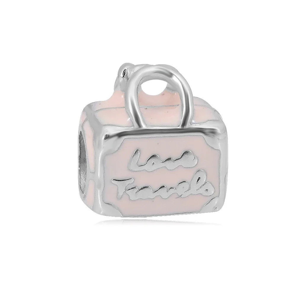 Playful Stainless Steel Cartoon Charm Bead - Love Bag