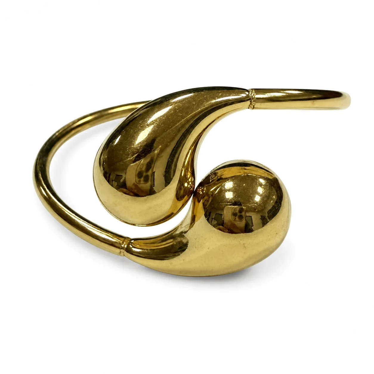 Sculptural 316 Stainless Steel Open Cuff Bracelet