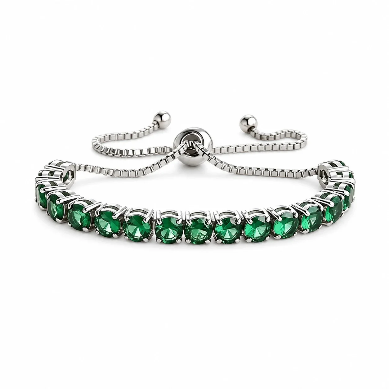 Radiant 316 Stainless Steel Round CZ Tennis Bracelet