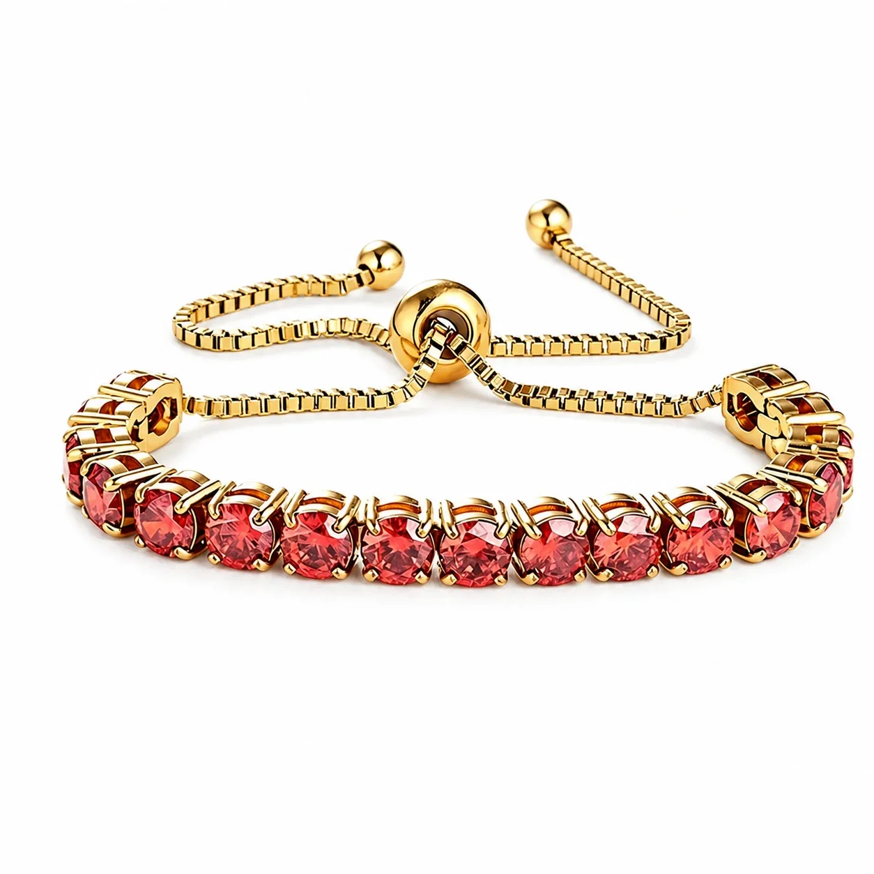 Radiant 316 Stainless Steel Round CZ Tennis Bracelet