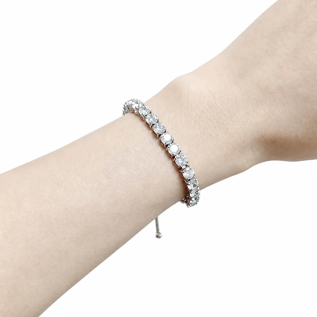Radiant 316 Stainless Steel Round CZ Tennis Bracelet