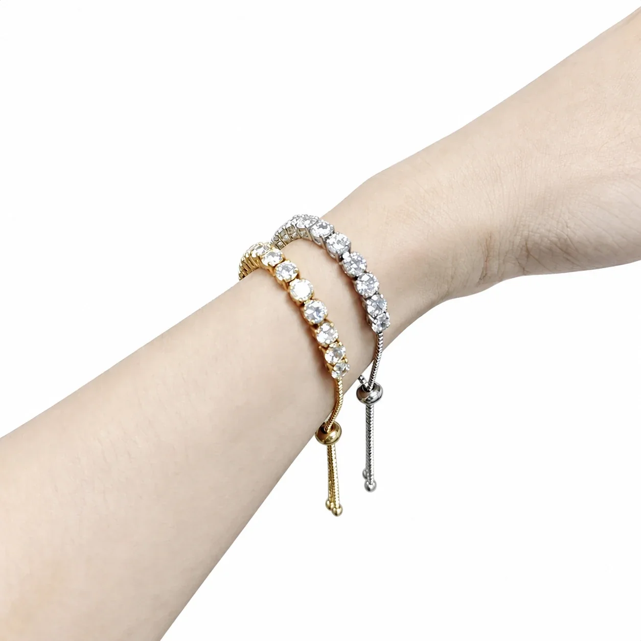 Radiant 316 Stainless Steel Round CZ Tennis Bracelet