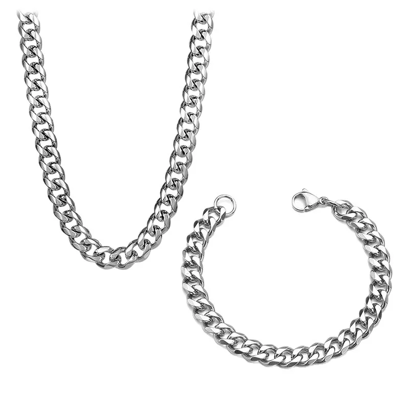 Bold Stainless Steel 10mm Cuban Link Chain Necklace