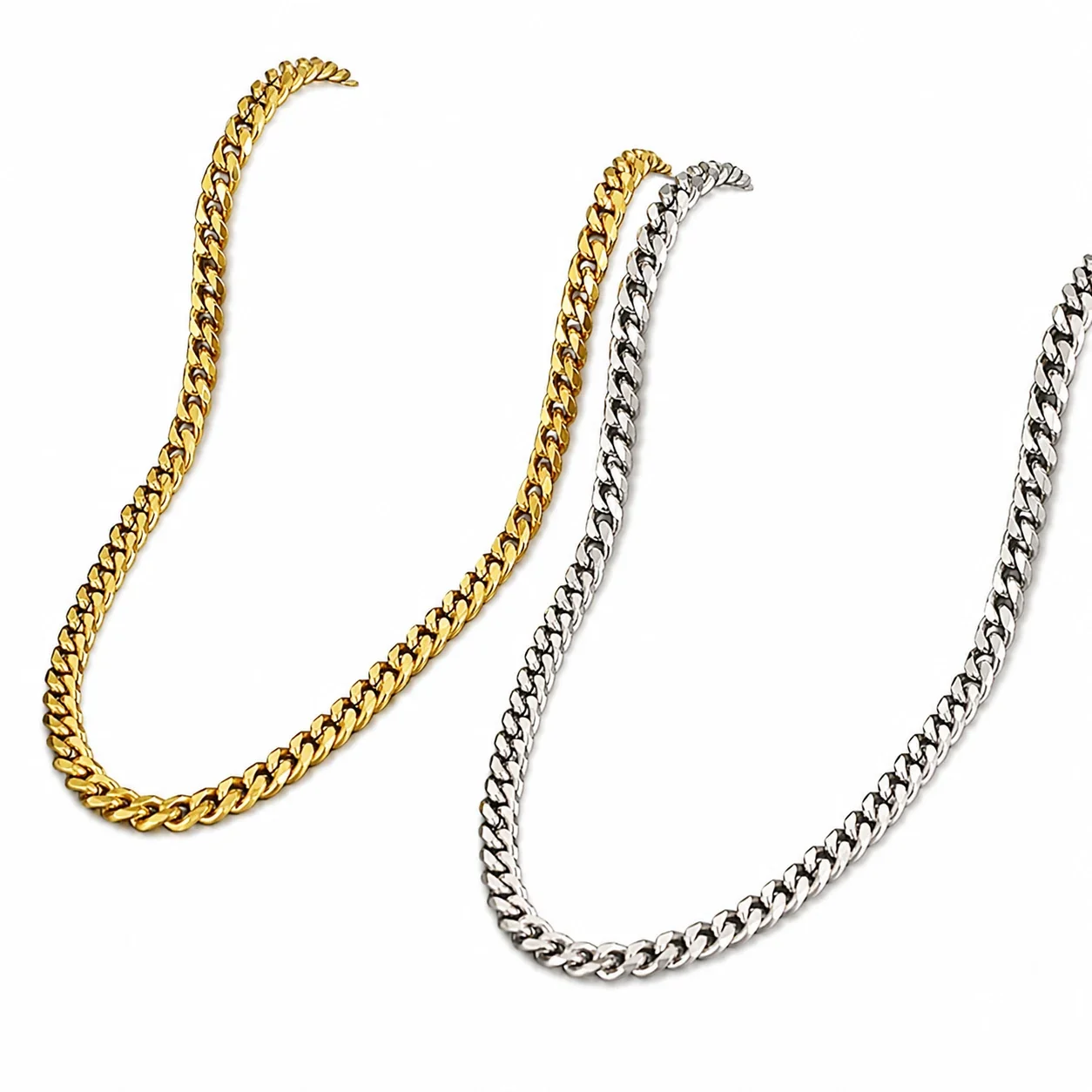 Bold Stainless Steel 10mm Cuban Link Chain Necklace
