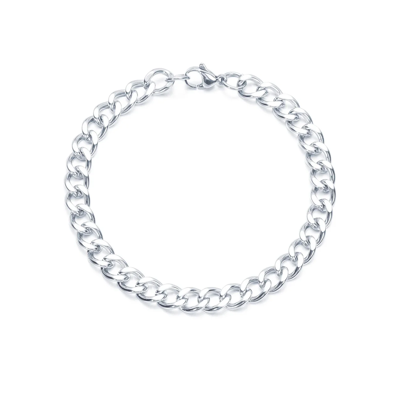 Bold Stainless Steel 10mm Cuban Link Chain Necklace - Silver