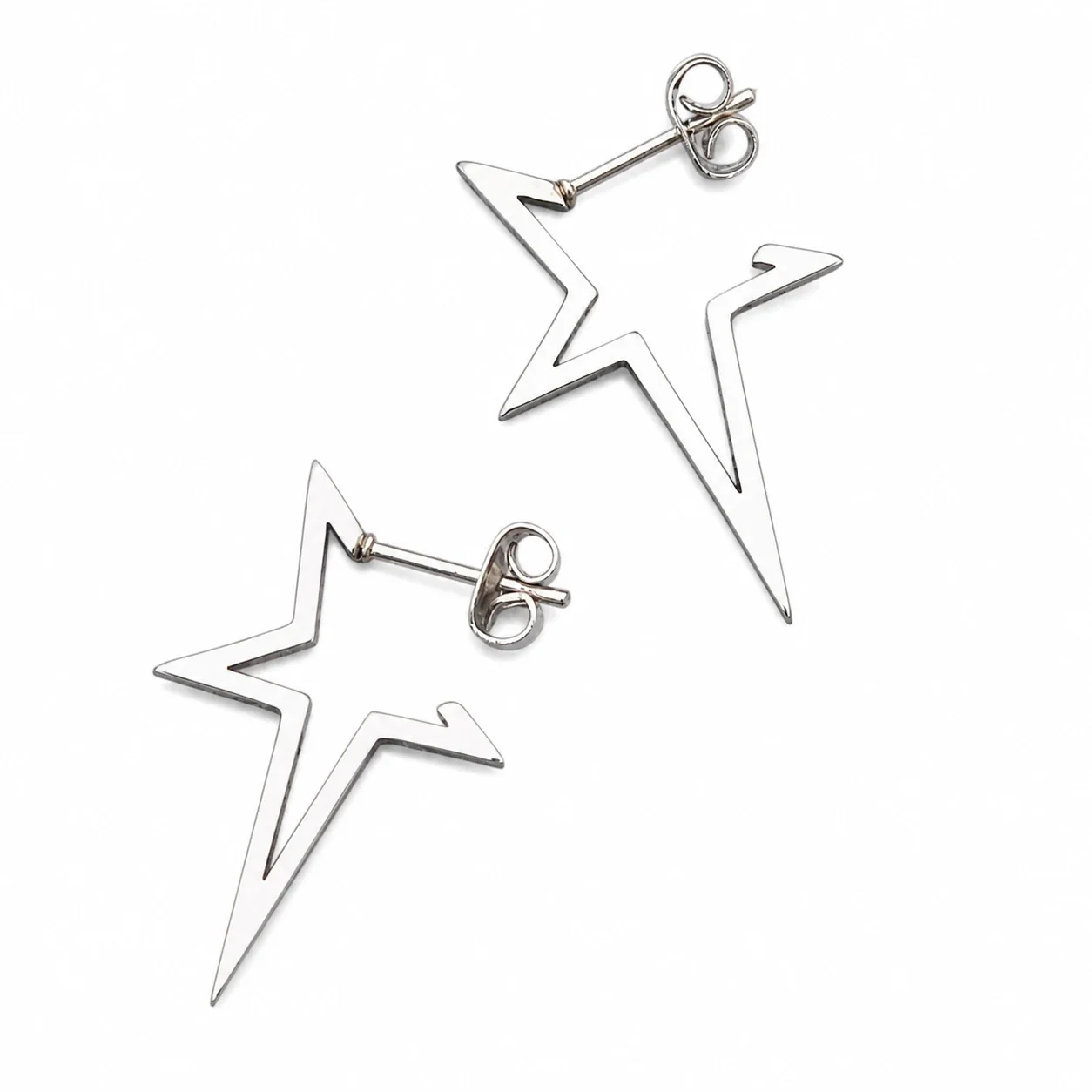 Produktfoto: Ohrstecker Sternkontur Butterfly-Verschluss 316 Edelstahl PVD