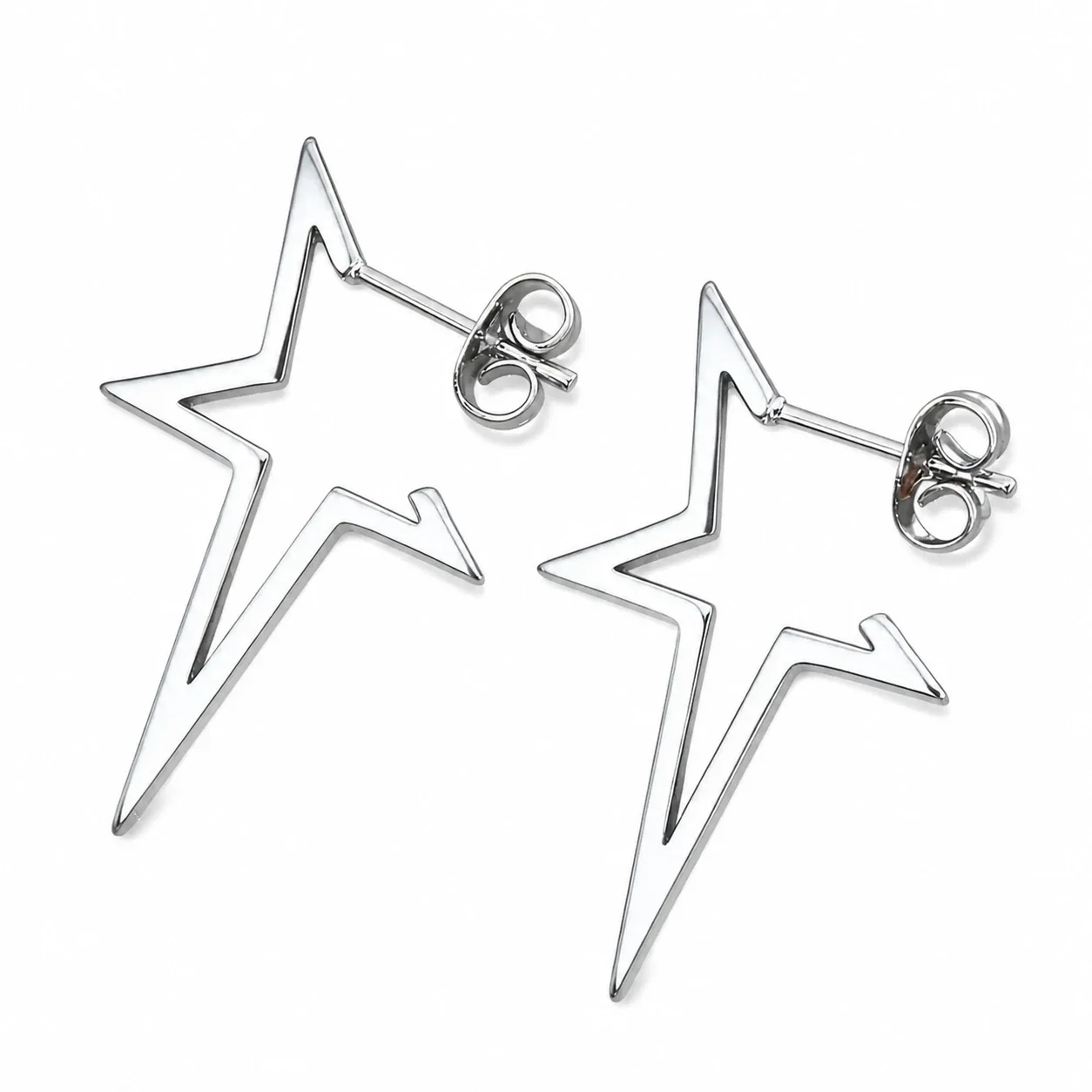 Produktfoto: Ohrstecker Sternkontur Butterfly-Verschluss 316 Edelstahl PVD