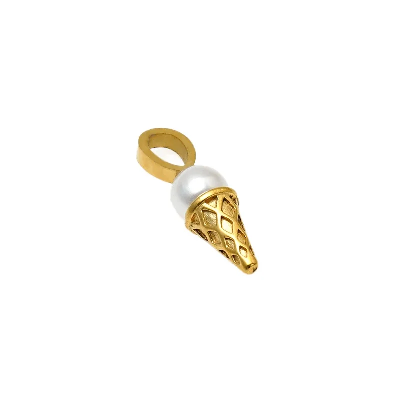 Playful Gold-Plated 316 Stainless Steel Cone Pendant