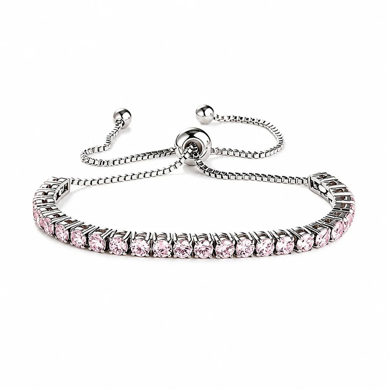 Refined 316 Stainless Steel 3mm CZ Tennis Bracelet