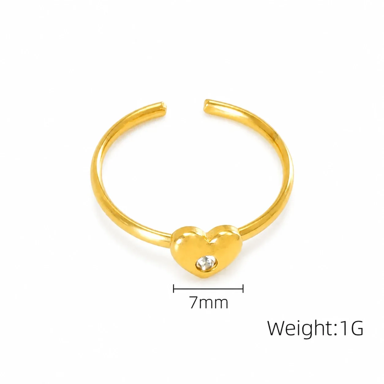Romantic 18K Gold-Plated Open Rose Motif Ring - Gold Bow