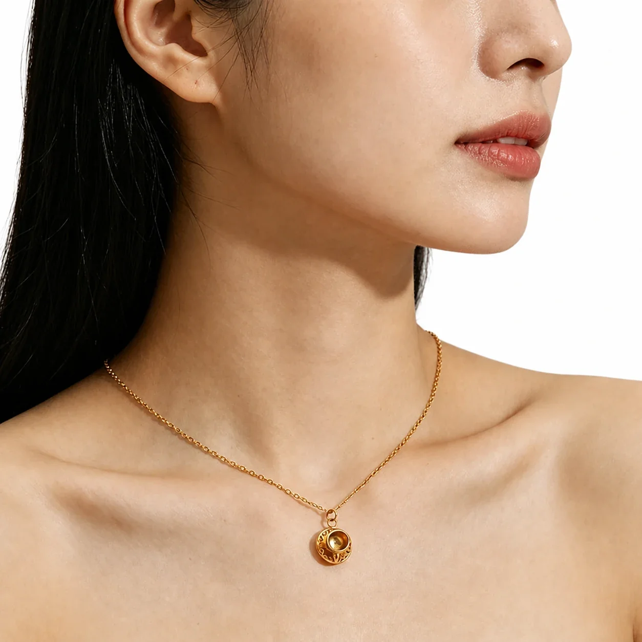 Whimsical 18K Gold-Plated Teacup Teapot Pendant Necklace