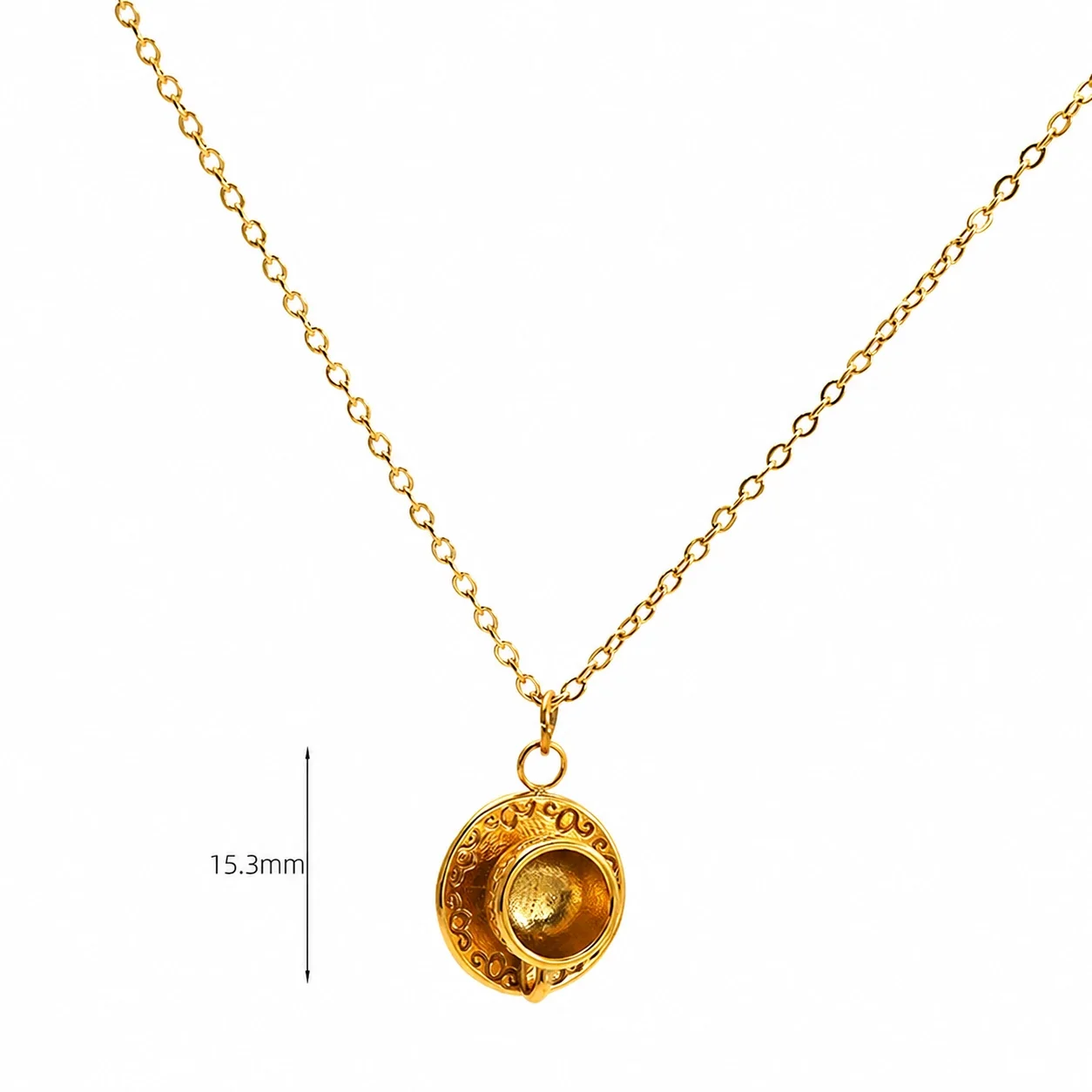Whimsical 18K Gold-Plated Teacup Teapot Pendant Necklace - Gold Teacup with