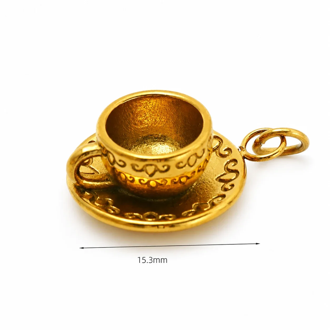 Whimsical 18K Gold-Plated Teacup Teapot Pendant Necklace - Gold Teacup