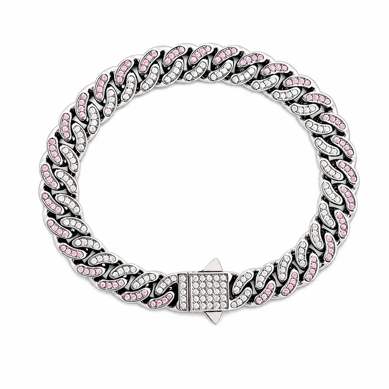 Bold 316 Stainless Steel Pavé Cuban Chain Bracelet