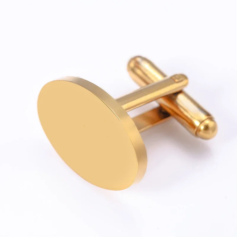 Cuff Link, Oval Blank Stainless Steel (Single)