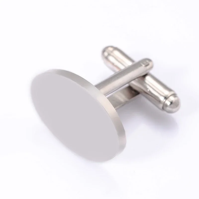 Cuff Link, Oval Blank Stainless Steel (Single)